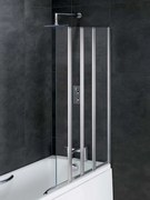 Eastbrook Volente badwand met vouwpanelen en vast deel rechts 100x140cm chroom