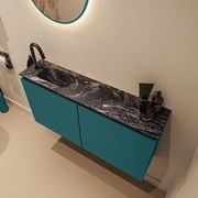 Mondiaz Ture DLux toiletmeubel 100cm smag met wastafel lava links met kraangat