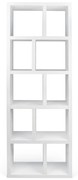 TemaHome Berlin Smalle Roomdivider 10-vaks Wit - 70x34x198cm.