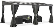 Aluminium terrasoverkapping 4 x 6 m Tarragona Premium Garden Point antraciet