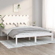 vidaXL Bedframe massief hout wit 140x190 cm