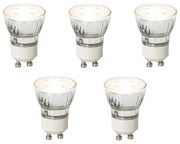 Set van 5 GU10 dimbare LED lamp 35 mm 4W 200 lm 3000K
