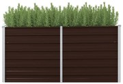 vidaXL Plantenbak verhoogd 160x40x77 cm gegalvaniseerd staal bruin