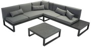 Garden Interiors Hoek Loungeset - Met ligbed - Azoren - Antraciet - Garden Interiors