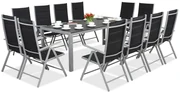 Garden Point aluminium tuinmeubelen met grote Polywood Verona tafel voor 12 personen