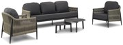 Stoel en Bank Loungeset 5 personen Rope Taupe  Coco Lucia/Rimini