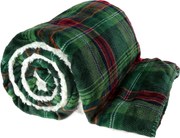 Unique Living fleece plaid'Larsson'- 150x200cm - Donkergroen