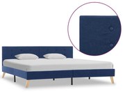 vidaXL Bedframe stof blauw 180x200 cm