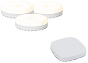 Set van 3 smart GX53 dimbare LED lampen RGB 9W 806LM 2700K-6500K incl. Zigbee Smart Hub