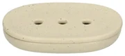 Zeepschaaltje ovaal, beige spikkel, keramiek