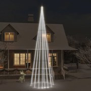 vidaXL Vlaggenmast kerstboom 1134 LED's koudwit 800 cm