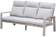 Ripasso 3-zitsbank latte zand aluminium teak