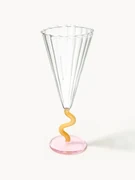 Handgemaakte champagneglazen Curve, 2 stuks