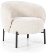 By-Boo Oasis Beige Fauteuil Met Ronde Rugleuning