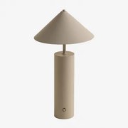 Draadloze Led-tafellamp Van Metaal Mayra Beige – Crème - Sklum
