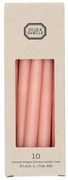 Kaarsjes smal, roze, 17 cm, 10 stuks