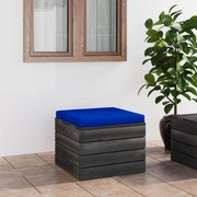 vidaXL Tuinhocker met kussen pallet grenenhout