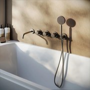 Saniclear Plus inbouw badkraan met 20cm uitloop verouderd ijzer - gunmetal