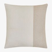 Vierkant Katoenen Kussen (45x45 Cm) Louisa Wit - Beige – Linnen - Sklum