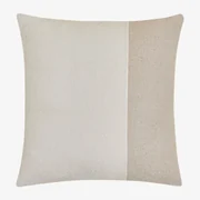 Vierkant Katoenen Kussen (45x45 Cm) Louisa Wit - Beige – Linnen - Sklum