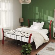 vidaXL Bedframe metaal zwart 120x200 cm