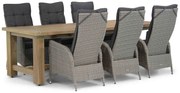 Tuinset 6 personen 260 cm Wicker Grijs Garden Collections Lincoln/Fourmile