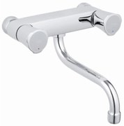 Grohe Costa L wand keukenkraan met onderuitloop Chroom