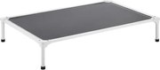 VEVOR Verhoogd Hondenbed voor Grote Honden, Draagbare Verhoogde Hondenligstoel met Aluminium Buis Metalen Frame en Ademend Teslin Mesh, Koel Huisdierbed XL (1250 x 830 mm) Grijs