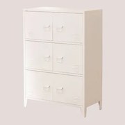 6-deurs Kluis 80x40 Cm In Pohpli-staal Gardenia Wit - Sklum