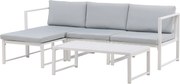 Hoek Loungeset - Hugo - Wit/Lichtgrijs - Aluminium - The Outsider