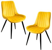 Set van 2 Lene Fluwelen Stoelen