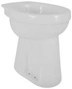 Saqu Ecoline verhoogd staand toilet met vlakspoel en verticale afvoer 45,5cm Wit