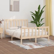 vidaXL Bedframe massief hout 135x190 cm 4FT6 Double