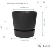 Pot Elho Greenville zwart