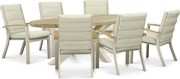 Tuinset 6 personen 240 cm Aluminium Zand/Beige Osmen Midura/Diogo
