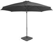 vidaXL Parasol met draagbare voet antraciet