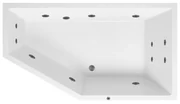 Lambini Designs Florence bubbelbad 160x90cm elektronisch rechts met 6+4+2 hydrojets RVS