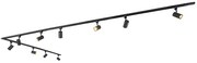Smart railsysteem zwart 1-fase 10-lichts incl. Wifi GU10 - Iconic Jeana