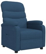 vidaXL Fauteuil verstelbaar stof blauw