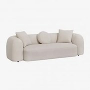 3-zits Bank In Chenille Coco Dikke Chenille Wit - Sklum