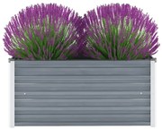 vidaXL Plantenbak verhoogd 100x40x45 cm gegalvaniseerd staal grijs