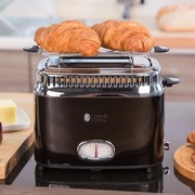 Russell Hobbs Broodrooster Retro 1300 W klassiek zwart