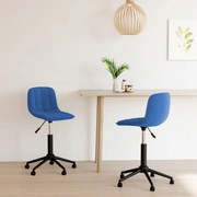 vidaXL Eetkamerstoelen draaibaar 2 st fluweel blauw