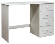 vidaXL Bureau met 4 lades 110x50x74 cm massief grenenhout