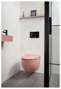 Xenz Gio randloos toilet 52cm met vortexspoeling en zitting roze mat