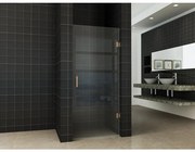 Wiesbaden Less Nisdeur zonder profiel 90x200cm 8mm glas met NANO coating messing geborsteld sw62391/sw545072