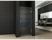 Wiesbaden Less Nisdeur zonder profiel 90x200cm 8mm glas met NANO coating messing geborsteld sw62391/sw545072