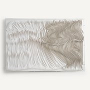 Muurdecoratie in witte leren stroken, Ondor