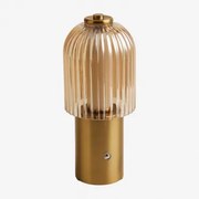 Draadloze Led-tafellamp Van Ijzer En Glas Neristan Goud - Sklum
