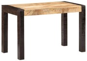 vidaXL Eettafel 120x60x76 cm massief ruw mangohout